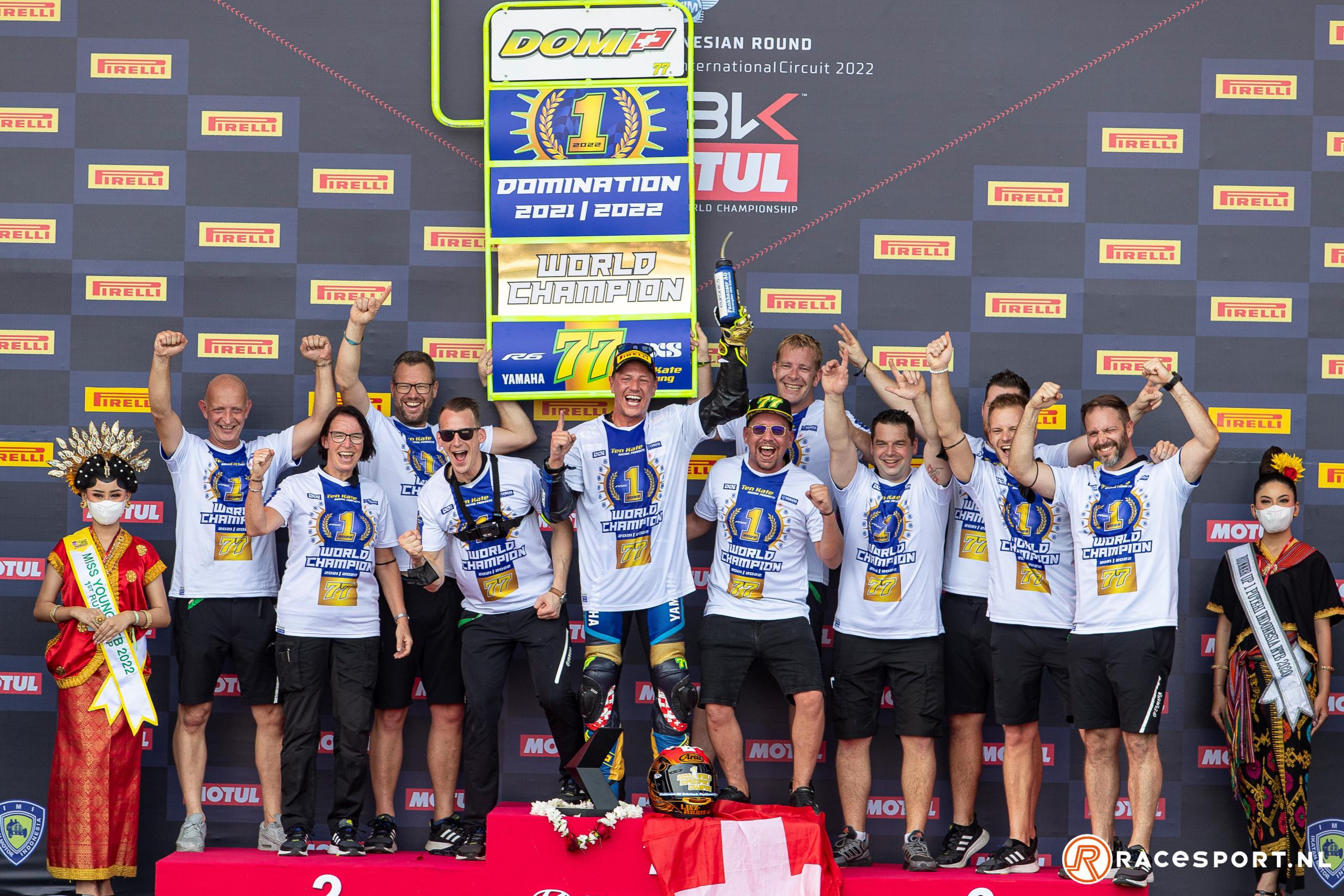 Aegerter merebut gelar World Supersport keduanya secara berturut-turut bersama Ten Kate Racing di Indonesia