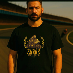 100 jaar TT-shirt Assen 2025 / Zwart