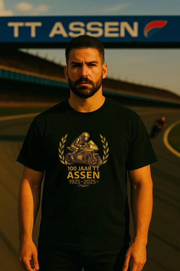100 jaar TT-shirt Assen 2025 / Zwart