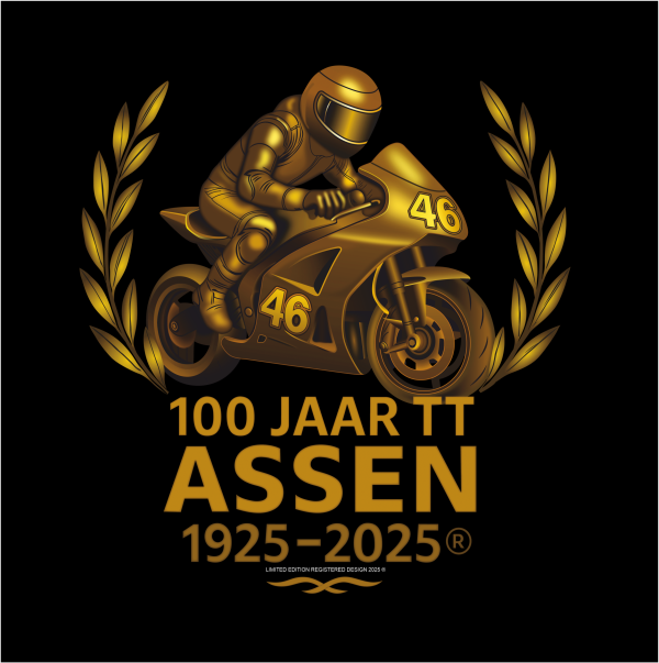 100 jaar TT-Hoodedsweater Assen 2025 / Zwart