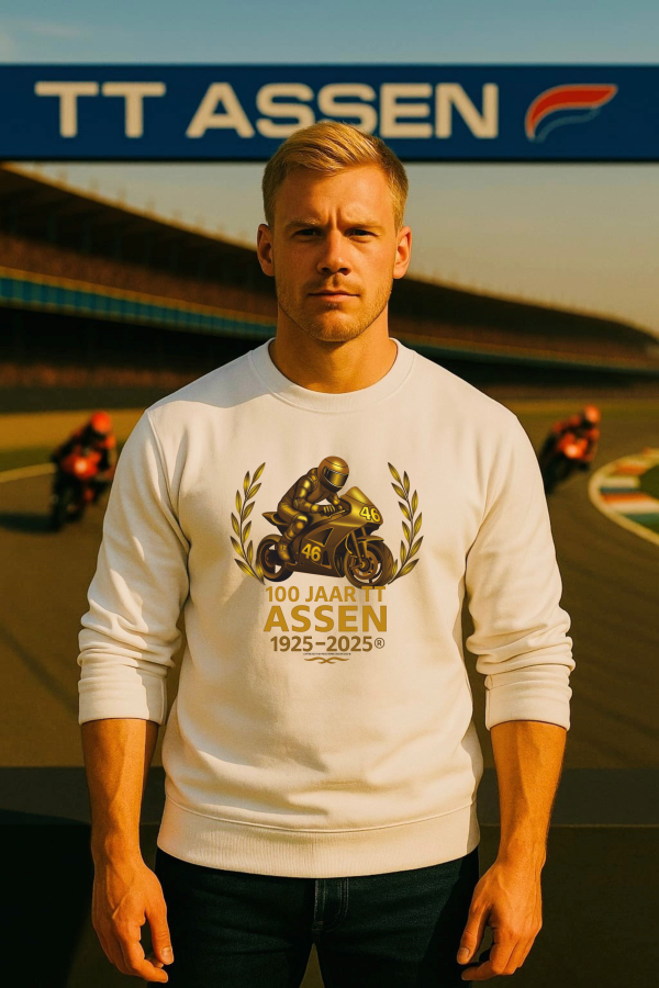 100 jaar TT-sweater Assen 2025 / Wit