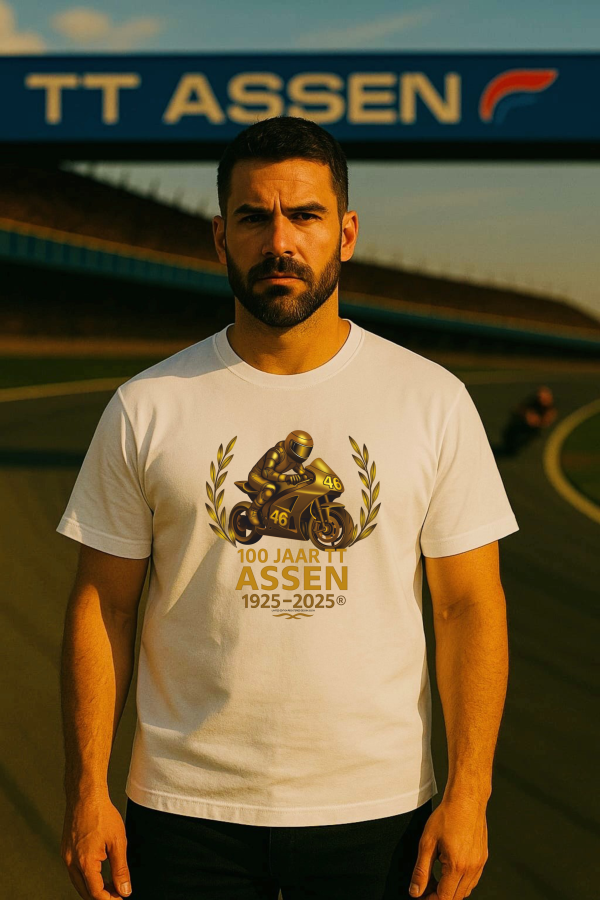 100 jaar TT-shirt Assen 2025 / Wit