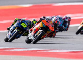 Collin Veijer (95) aan de leiding in de Moto2 | foto© Randy van Maasdijk
