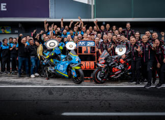 Raul Fernandez behaalde de 300e zege voor Aprilia in Australië | foto© Aprilia Racing