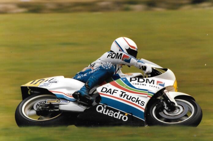 Boet van Dulmen tijdens zijn laatste seizoen in de Grand Prix in 1986 | foto© Henk Teerink